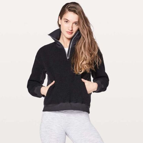 lululemon athletica Sweaters - Lululemon stand out sherpa 1/2 half zip pullover sweater top